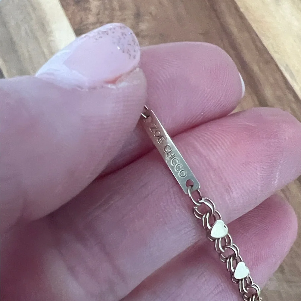 Zoe Chicco Gold Heart Link Bracelet